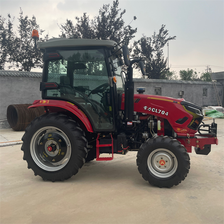 Changli 704 Four-wheel Drive Tractor with Front Shovel and Rear Excavator, 70 Horsepower Field Tillage and Leveling Machine