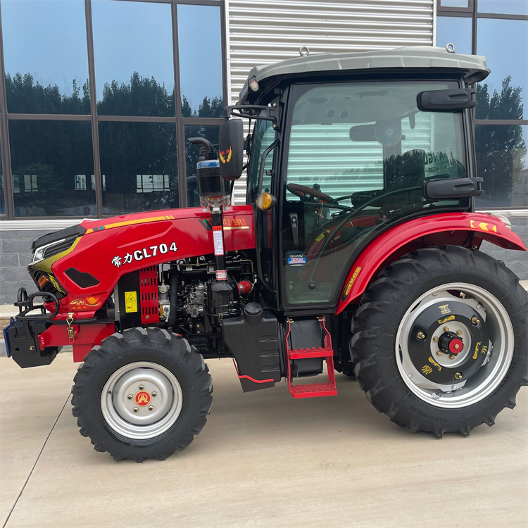 Changli 704 Four-wheel Drive Tractor with Front Shovel and Rear Excavator, 70 Horsepower Field Tillage and Leveling Machine