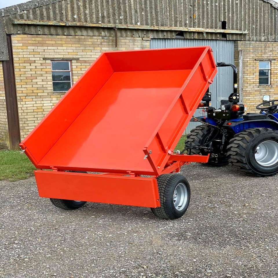 Hot Sale 7 X 18 Tri-Axle Hydraulic Jack Dump Trailer Used Agricultural Farm Tractor Trailer with Core Components Tire for Sale