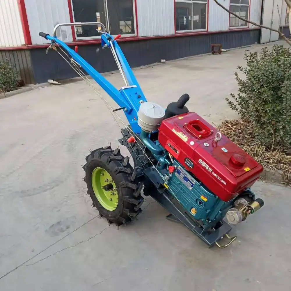 Medium 2WD 4WD diesel Power Tiller Rotary 24 26 28 Blades Plough Hand Tractor with Trailer