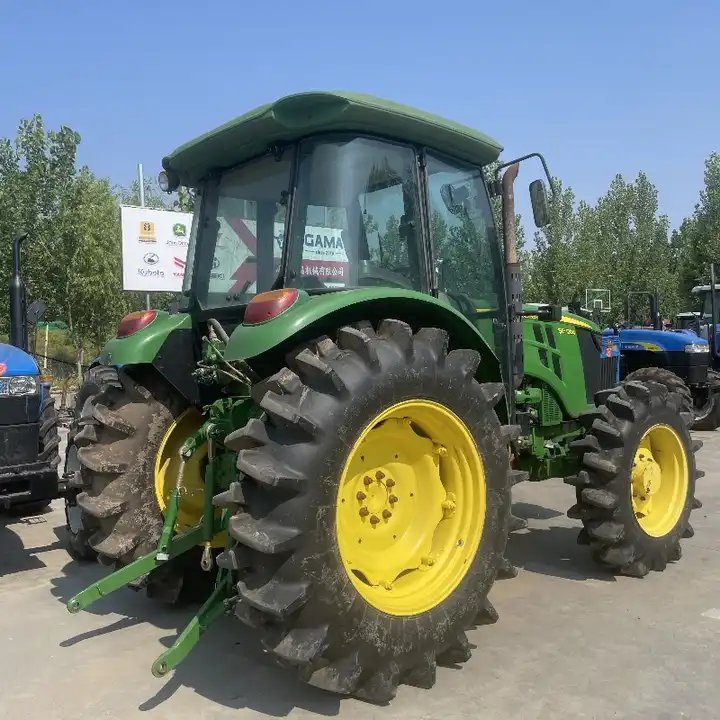 Used Second Hand Wheel Tractor 4X4wd John Deer 120hp with Farming Equipment Agricultural Machinery