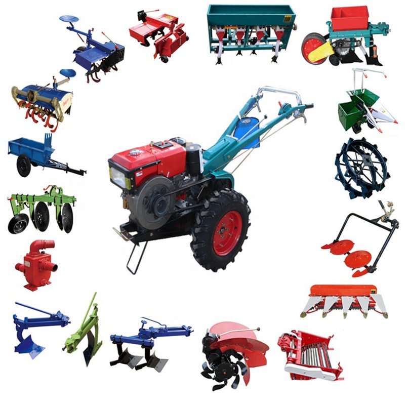 HHD Agricultural Machinery Equipment diesel Cultivator Motocultor Two Wheel Gasoline Power Mini Tiller 12 hp Walking Tractor