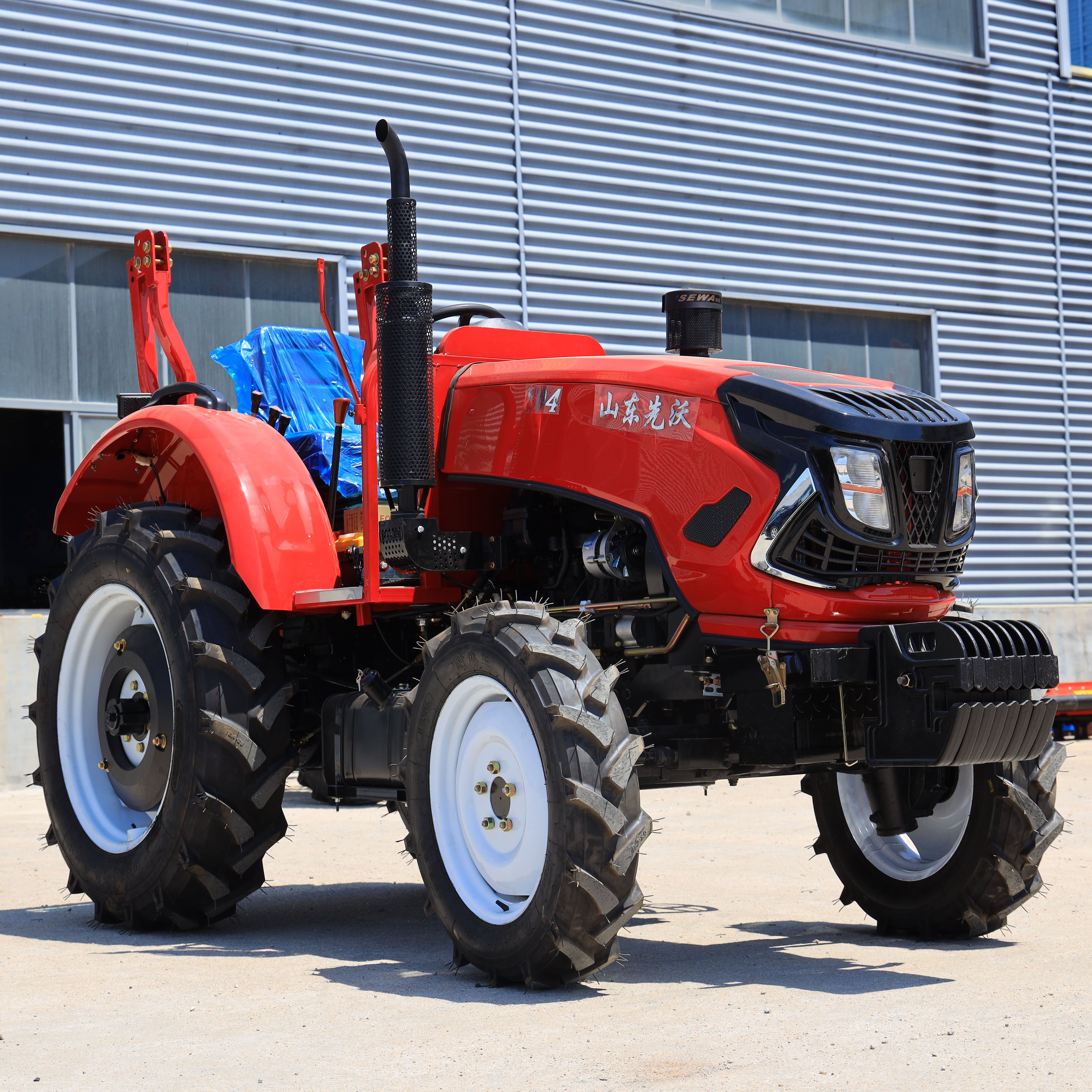 China Manufacture Supply 70HP 80HP 4WD Engine Wheeled Small Mini 4x4 Farm Tractor for Agricultural Used