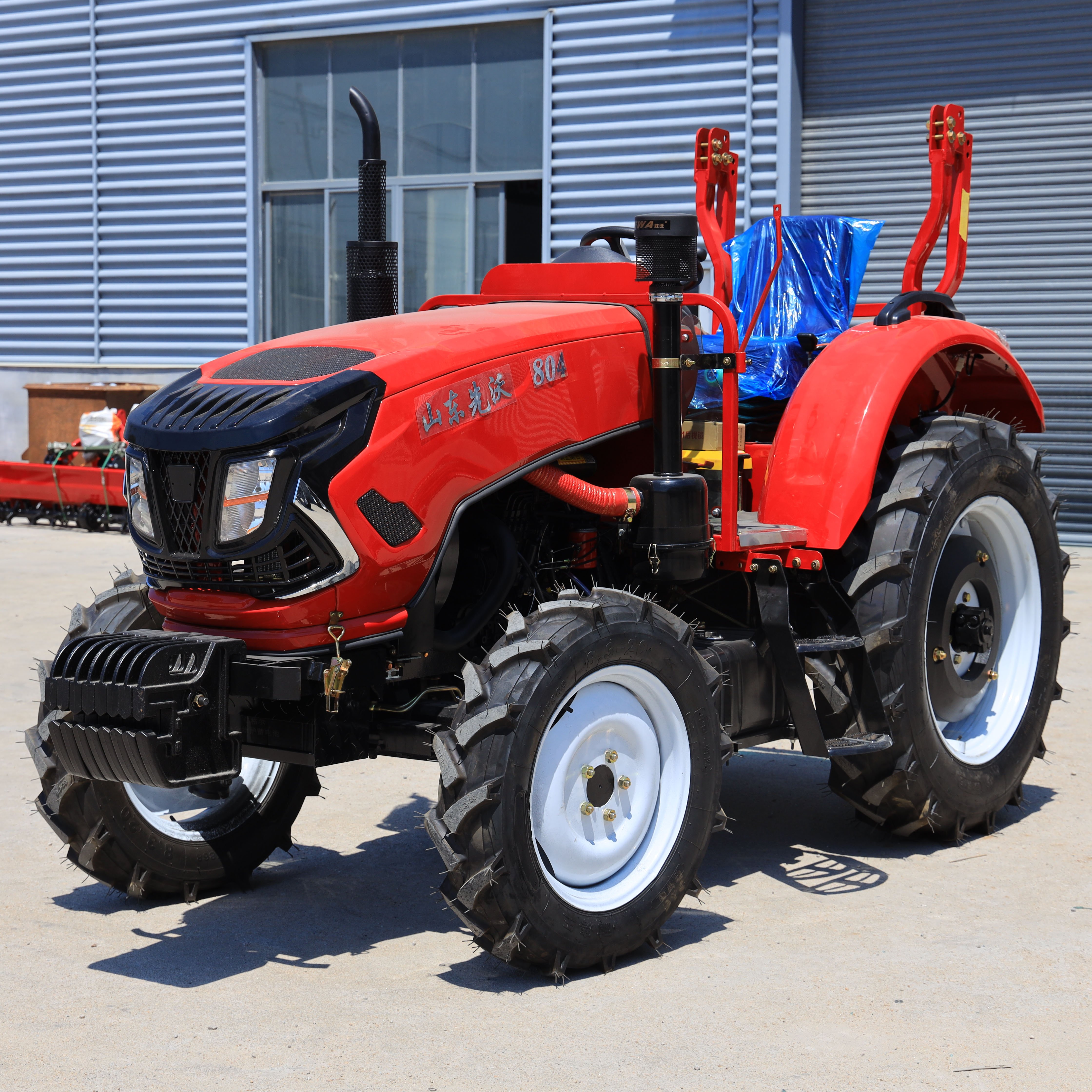 China Manufacture Supply 70HP 80HP 4WD Engine Wheeled Small Mini 4x4 Farm Tractor for Agricultural Used