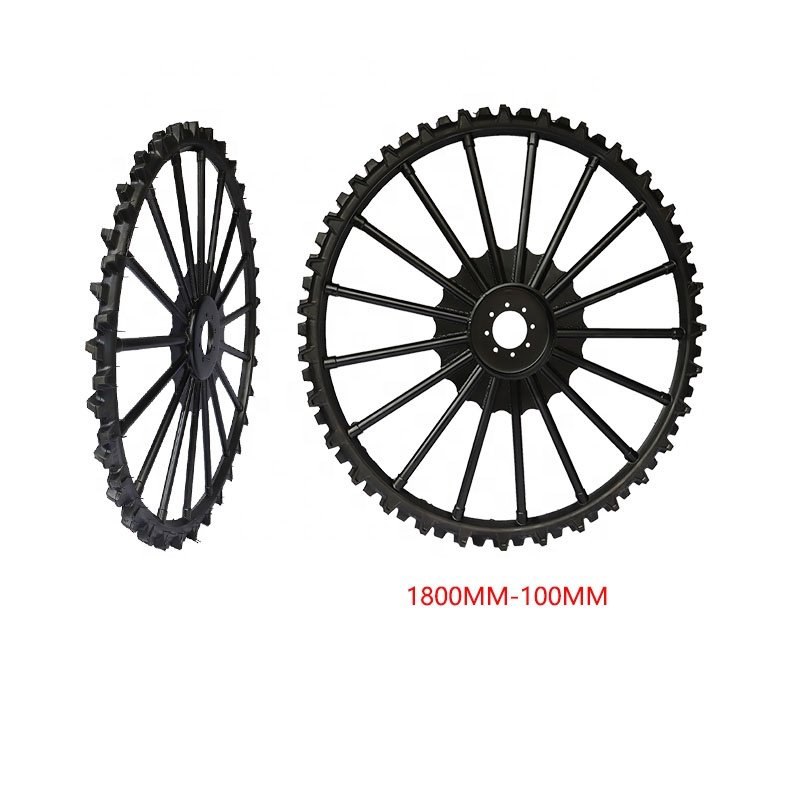 YTFactory 1800*100mm Agricultural Solid Rubber Rice Transplanter Airless Tractor Iron Wheels Slim Tyres Boom Sprayer Solid Tyres