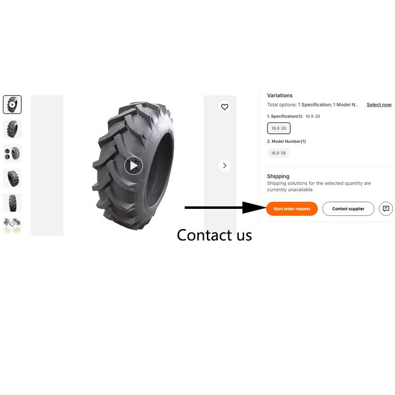 Wholesale Farm Tractor Tires 13.6-16 Agricultural Tire with Rims