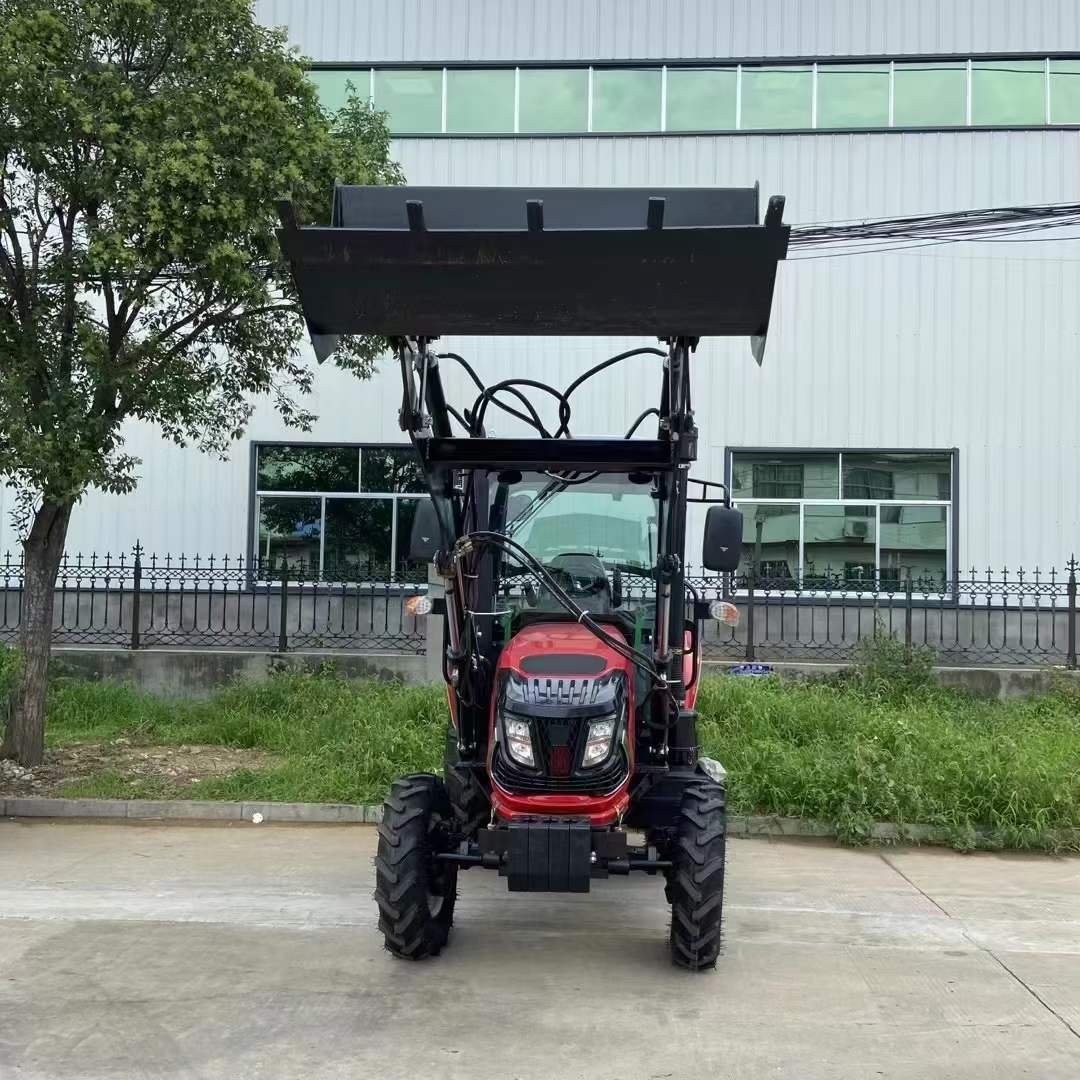 New 4*4 50HP Orchard Tractor Compact Mini Farm Equipment Used Agricultural Machinery Big Wheel Tractor With Shovel Bucket