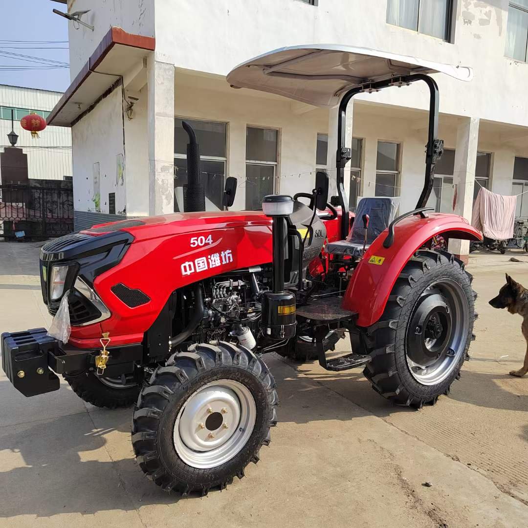 New 4*4 50HP Orchard Tractor Compact Mini Farm Equipment Used Agricultural Machinery Big Wheel Tractor With Shovel Bucket