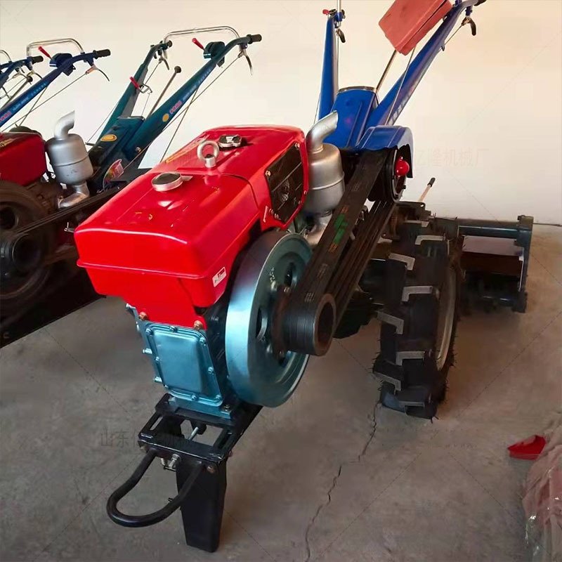 2024 Year Mini 12 hp 18hp 15hp 20hp Hand Walking Agricultural Two Wheel Plough Tractor