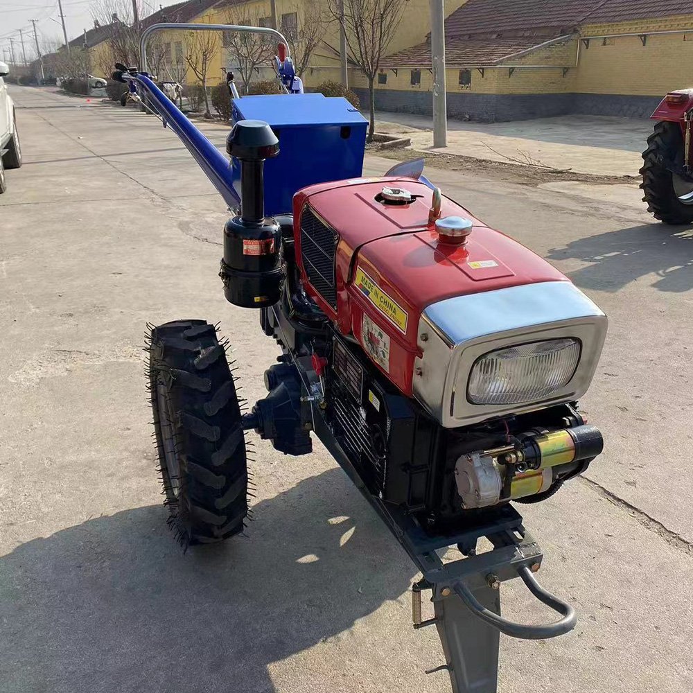 Factory Sale Farm Equipment Mini Plow 2 Wheel Walking Tractor With Double Disc Plough Machine 10HP 11HP 13HP