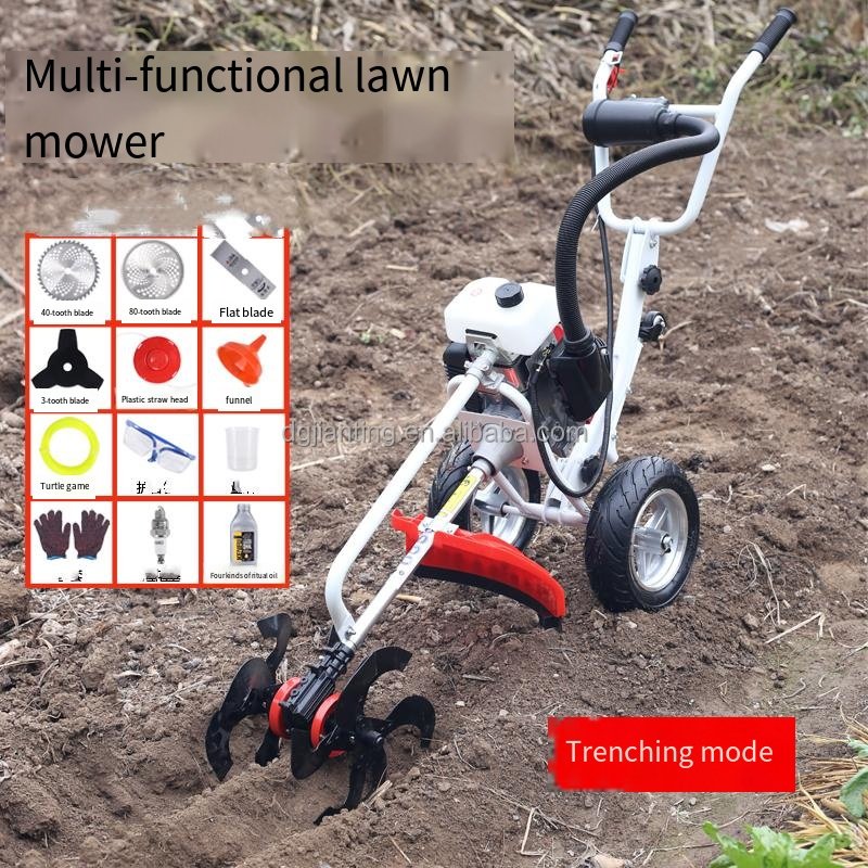 Hand Push Mini Power Tiller/Two Stroke Rotary Tiller Cultivator Gasoline Power Tiller Grass Cutter Grass Trimmer for Sale