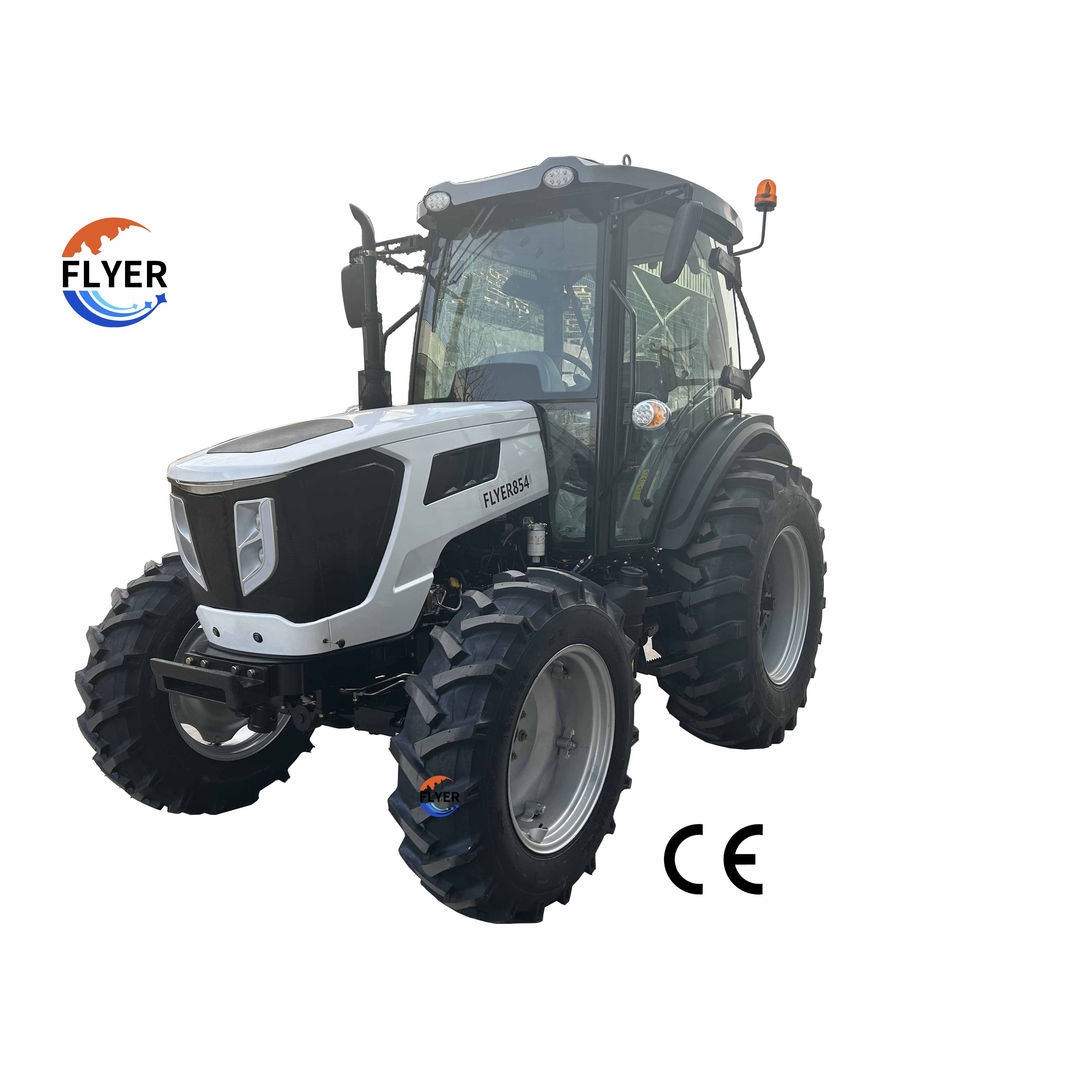 CE Certificated Big Tire 85HP Tractor with AC Cabinet 4WD Wholesale Long-service-life