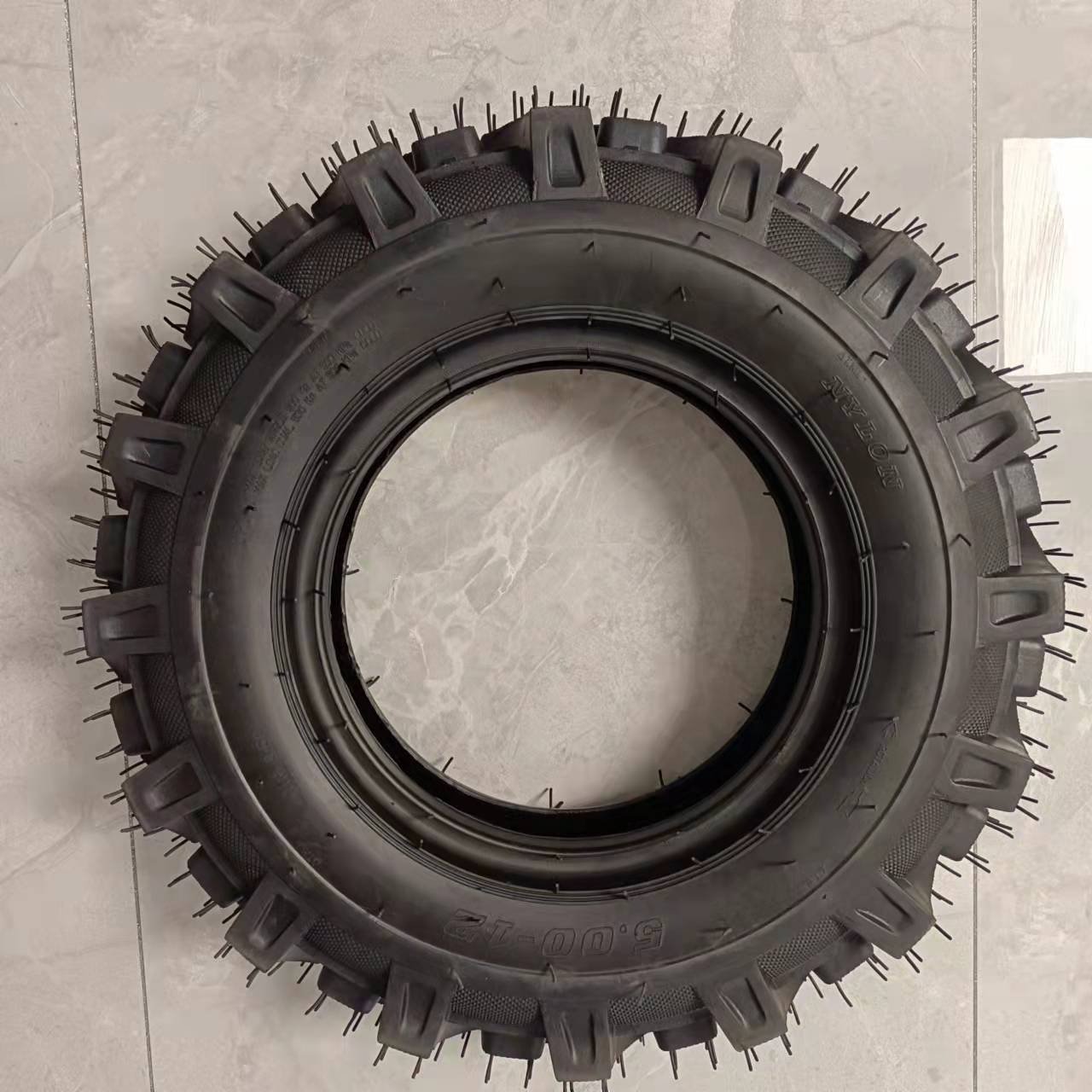 High Rubber Content Warranty 5.00-12 Reinforced Rubber Agriculture Tire for Walking Tractor