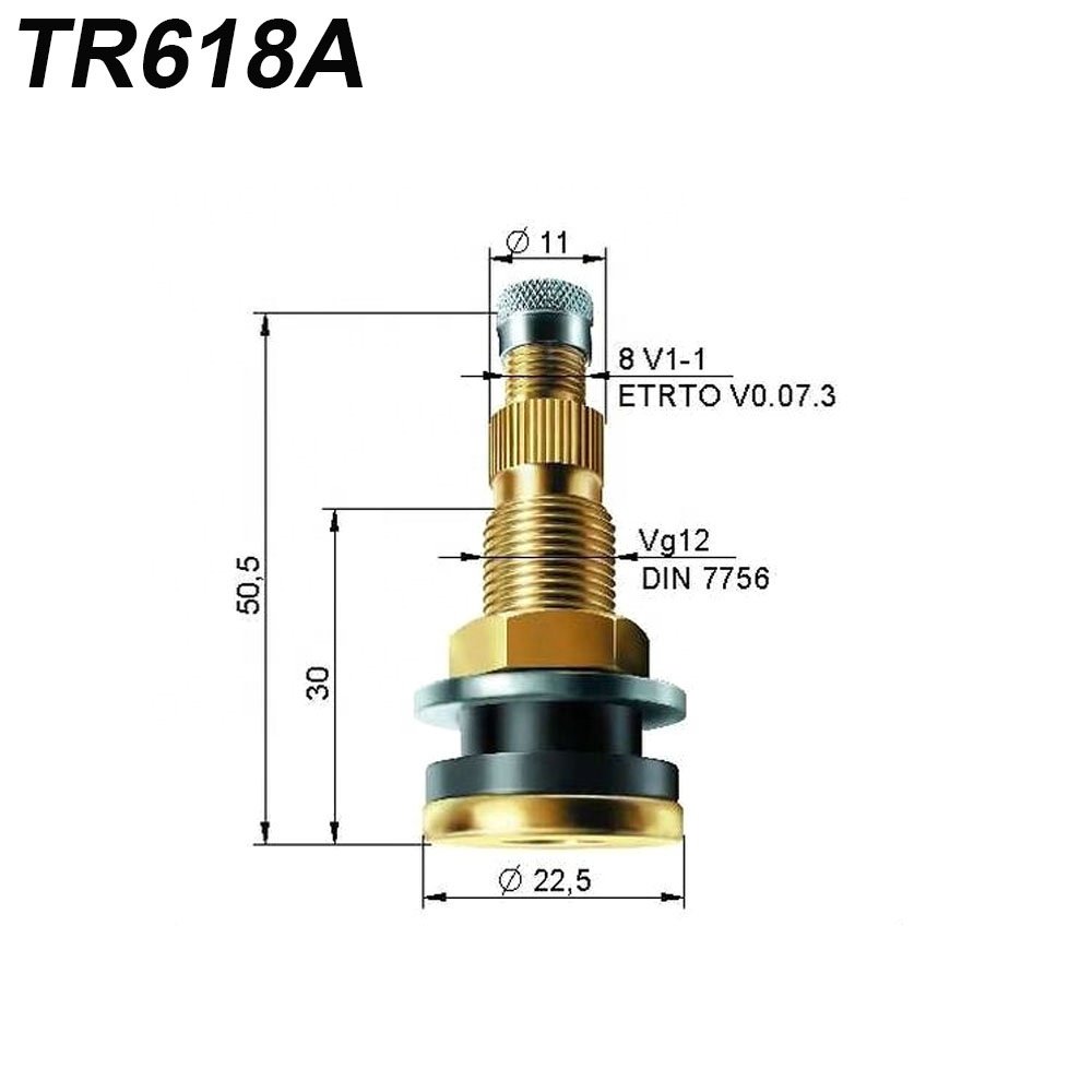 TR618A air Liquid Fast Flow Valve Stem for Tractors, Graders, Loaders, Industrial Agricultural Tubeless Tyre Tire Valves