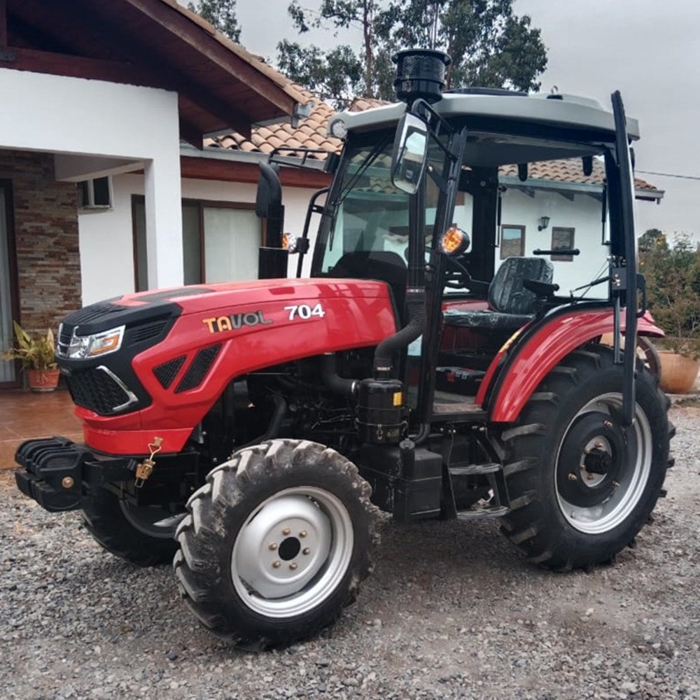 TOVAL 70HP Agricultural Tractors Cabin+AC 4WD Wheeled YTO Engine Farming Tractor