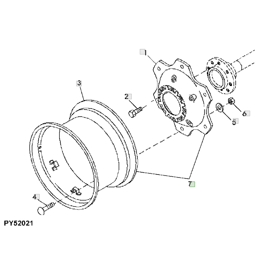 Part for JD JohnDeere Tractor, Tire and Wheel Assem Part Number RE266099