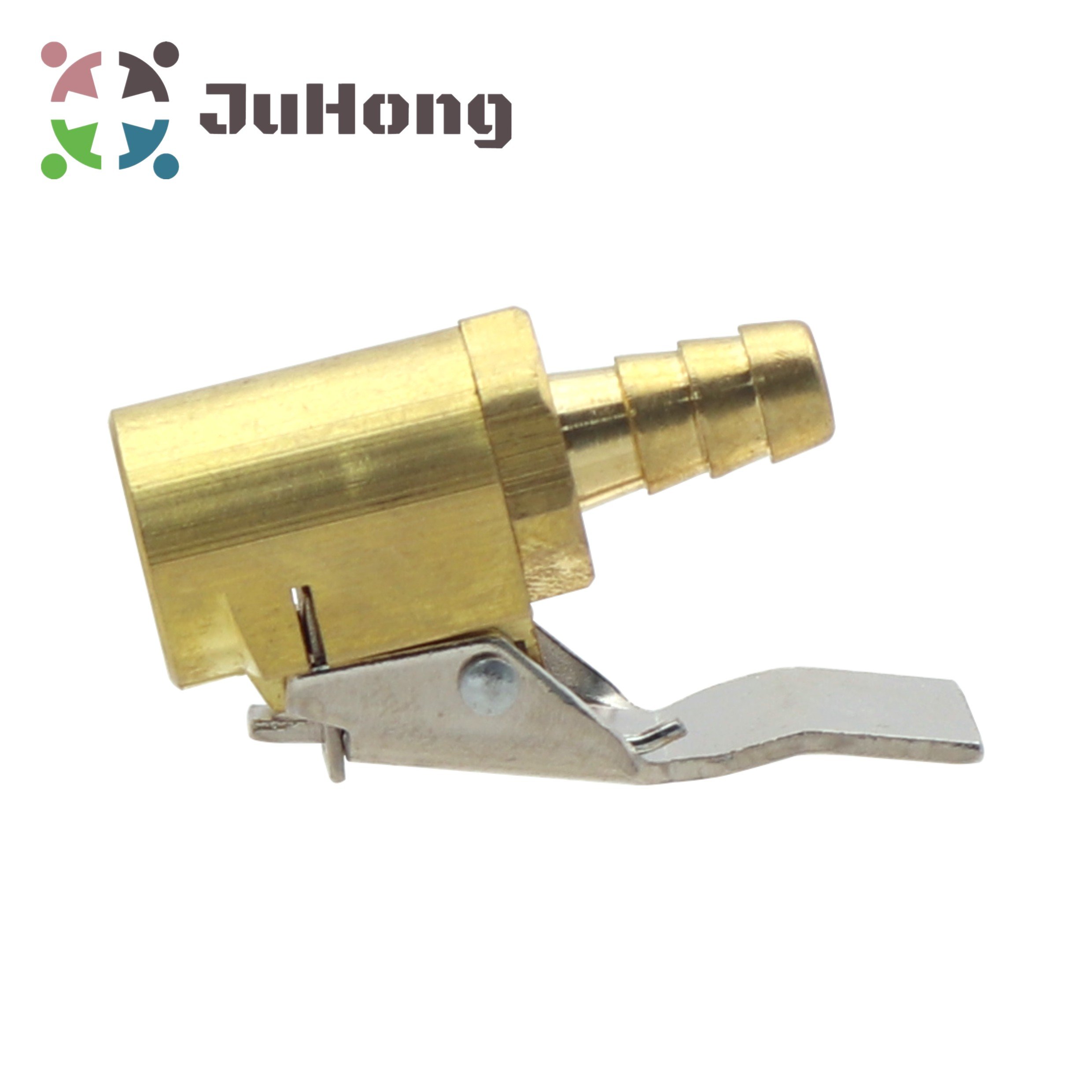 Large Bore Air Chuck 8mm 5/16 Inch Hose Barb OTR Agricultural Tractor Clip-on Quick Coupler Brass Stem Fits TRJ650 Tire Valve
