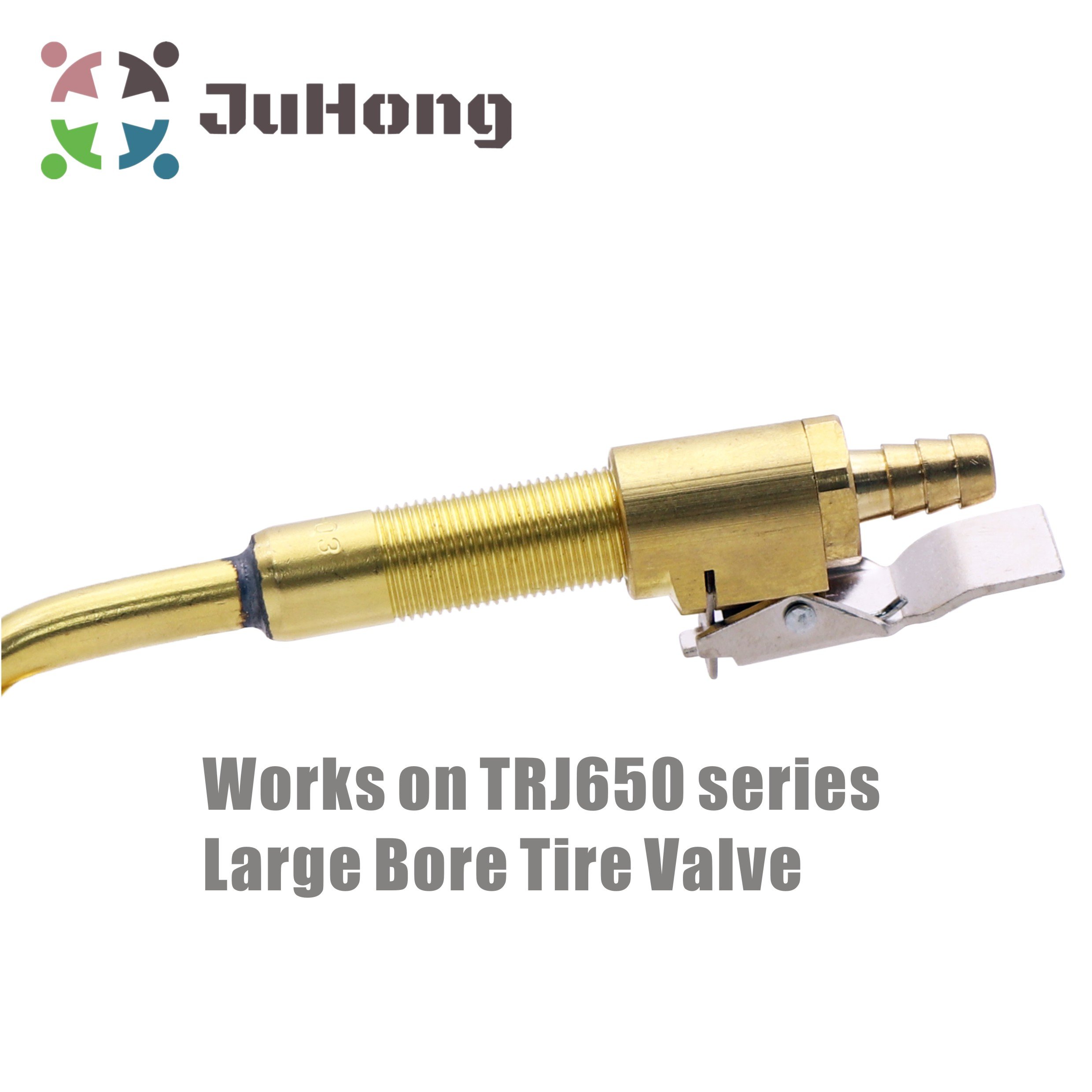 Large Bore Air Chuck 8mm 5/16 Inch Hose Barb OTR Agricultural Tractor Clip-on Quick Coupler Brass Stem Fits TRJ650 Tire Valve