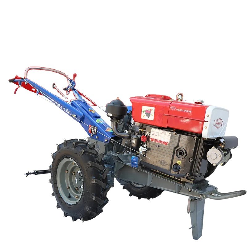 Agricultural Farm Diesel Engine Cultivators Machine Price / Hand Micro Garden Walking Wheel Tractor Mini Rotary Power Tiller
