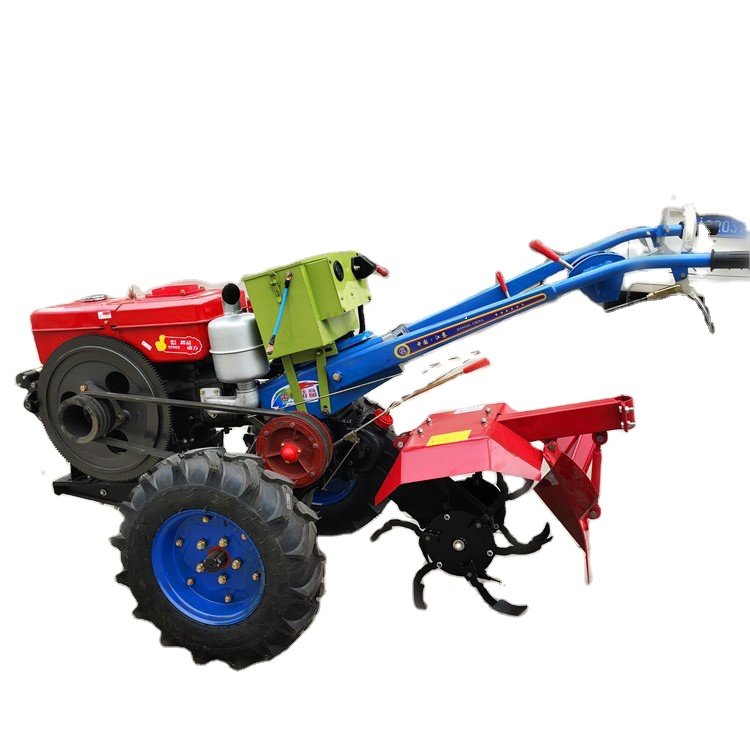 Agricultural Farm Diesel Engine Cultivators Machine Price / Hand Micro Garden Walking Wheel Tractor Mini Rotary Power Tiller