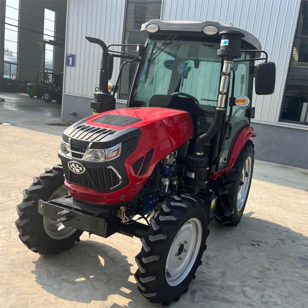 China 50Hp Lawn Mower 4X4 Small Tractor With Front End Loader Backhoe Tractors Trucks Agriculture Mini Farm Tractor