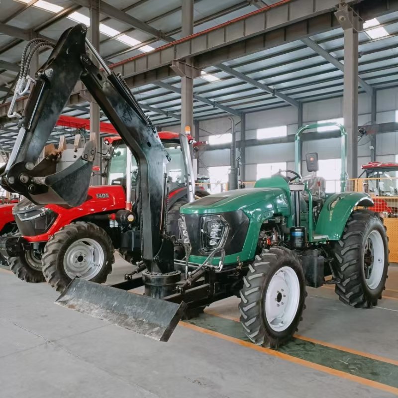 Tractor Agricultural Machinery With Front End Bucket 4wd 90hp 100hp Diesel Engine Multifunctional Farm Tractor Engine