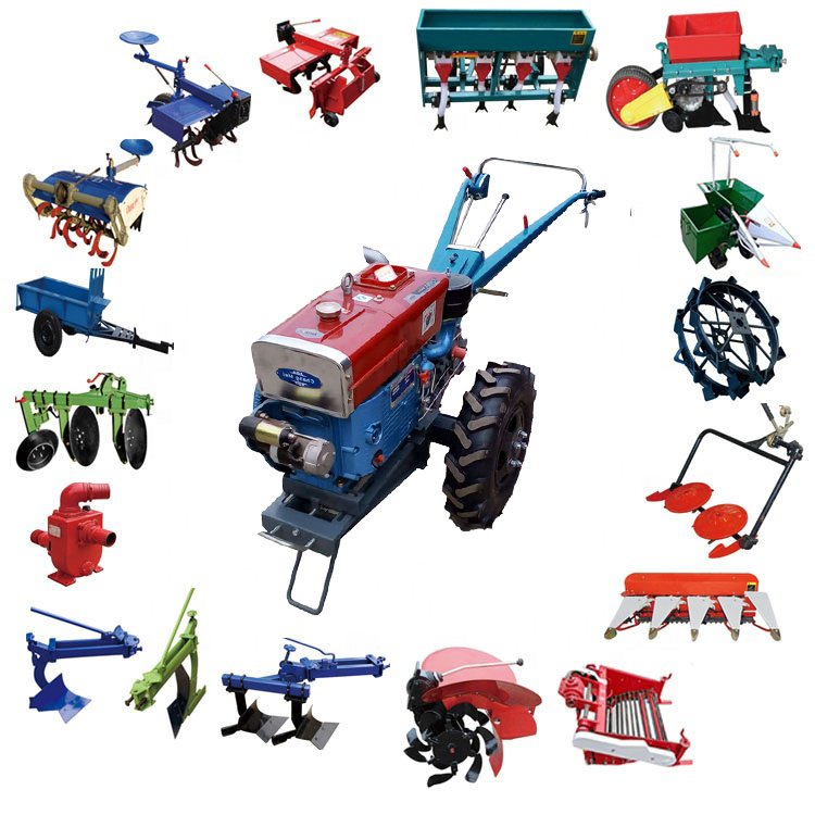 Farming Equipment Agricultural Walking Collect the Manure Long Handle Kubota Rk125 Walk Behind Walk-behind Tractor Box