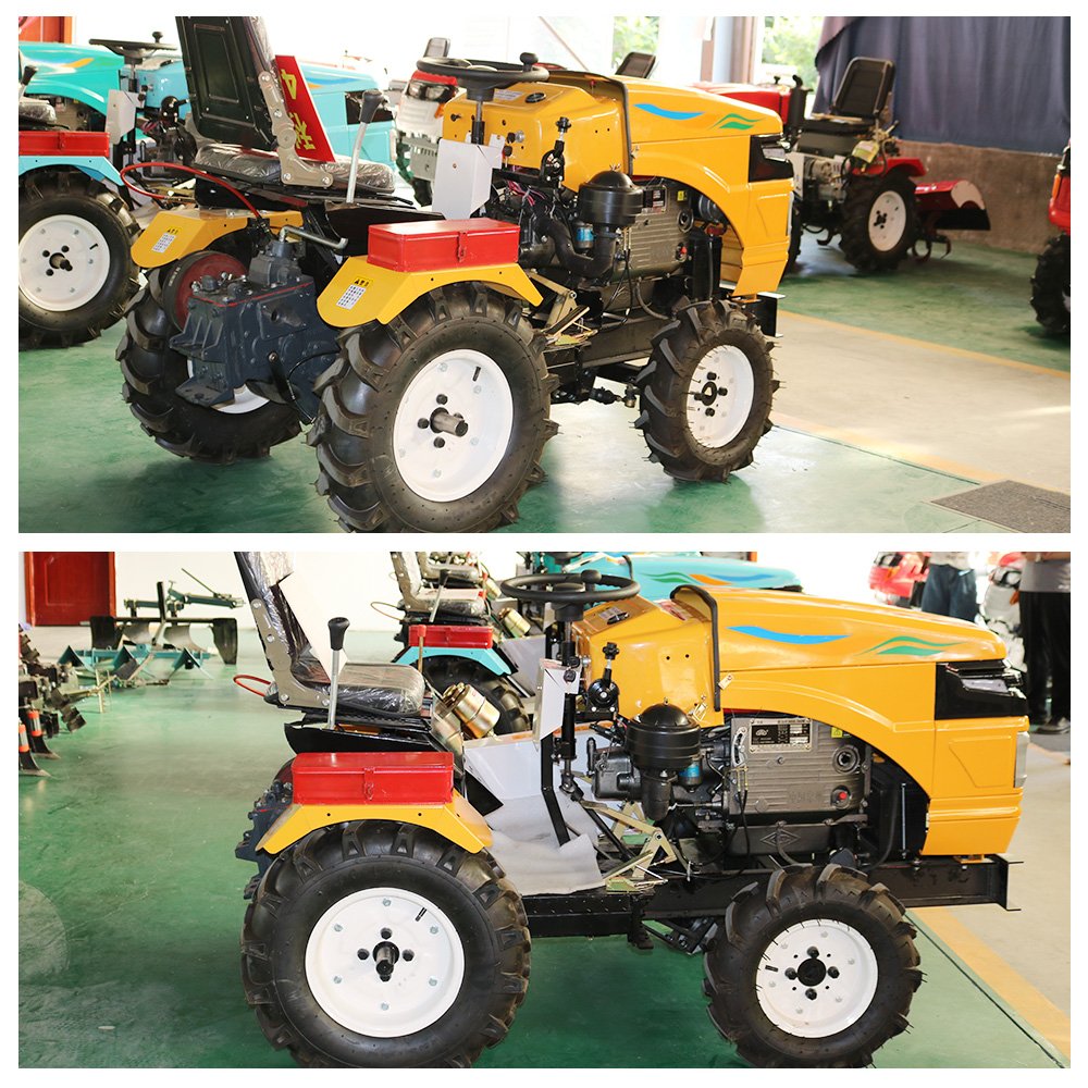 4 Wheel Drive Mini Garden Tractor With Agricultural Low Price Rotary 35hp Mini Wheeled Tractor