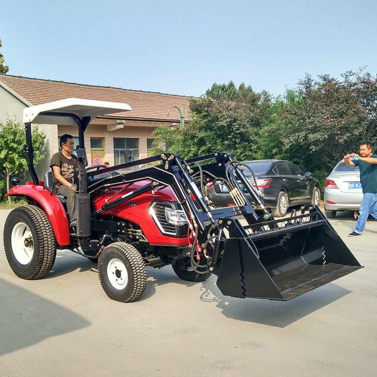 Newest Cheap 40hp 50hp Reliable Farm Garden Agriculture Wheel Tractor with Front Loader Backhoe