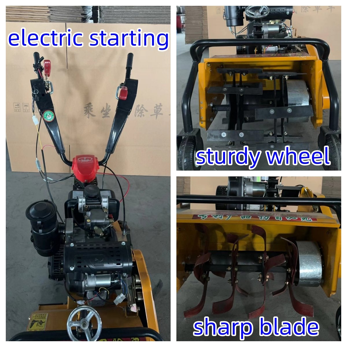 Wholesale Price diesel Engine Weeder 4 Wheel Self -propelled Working Garden Use