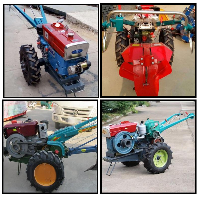 22hp Agricultural Tractors Farming Walking Tractor Cultivators Tiller Small Disc Ploughing Hand Mini Harrow Machine