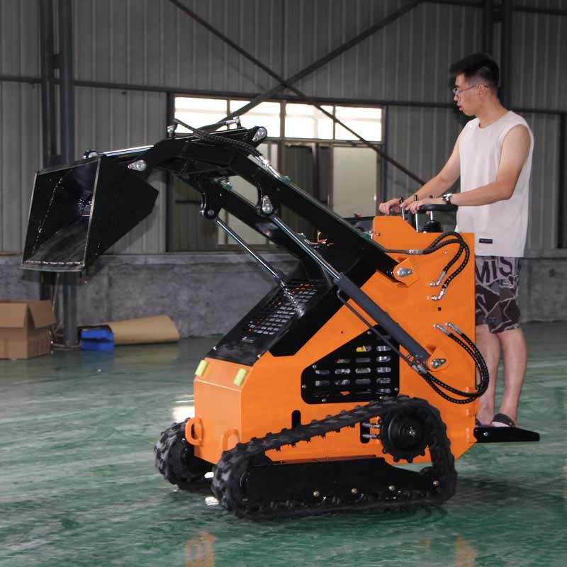 Fast Delivery Hr460 460kg Mini Track Crawler Skid Steer Loader With Forest Mulcher