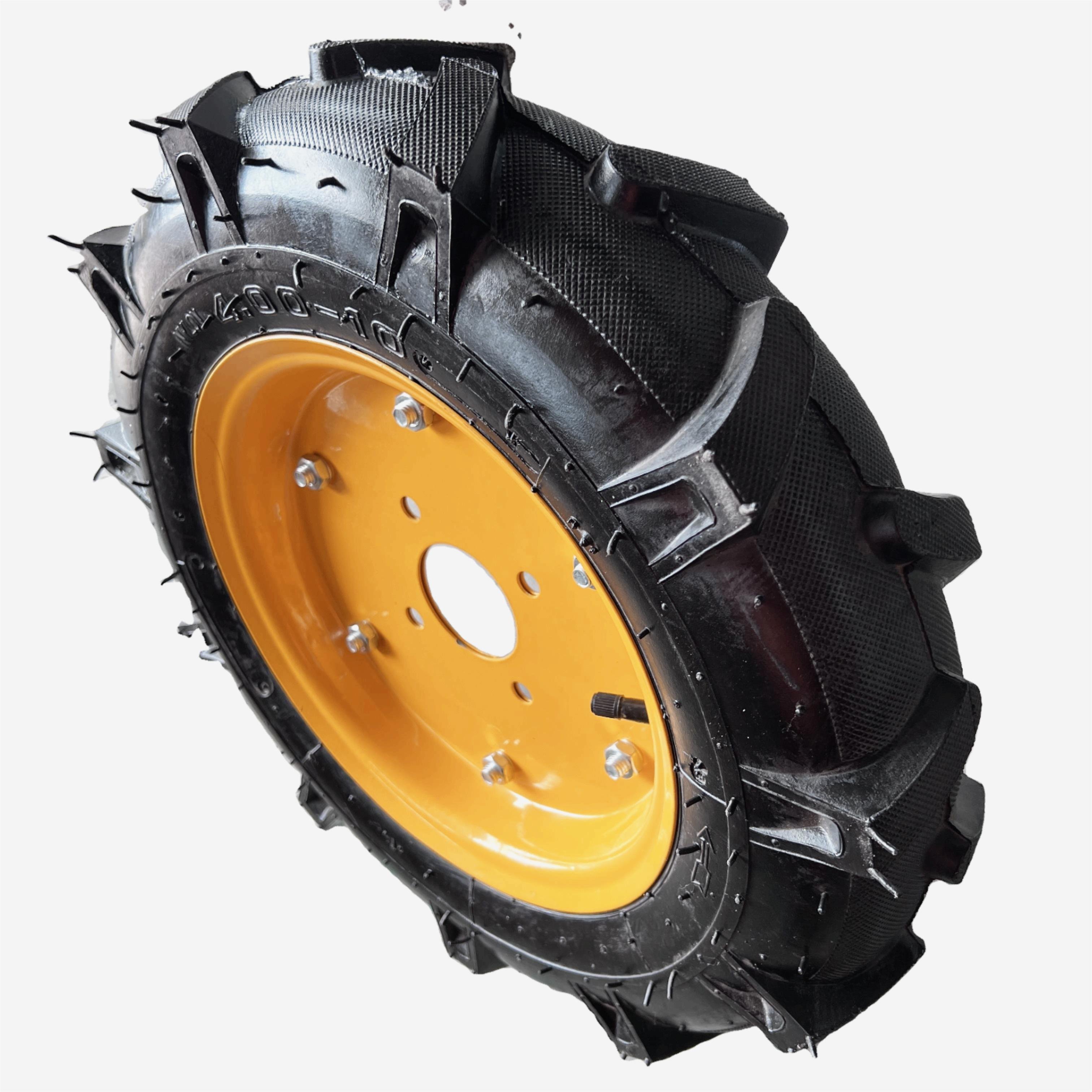New 4.00-10 Agricultural Tractor Tire Rubber Wheel With Inner Tubing and Rim for Tractor Use