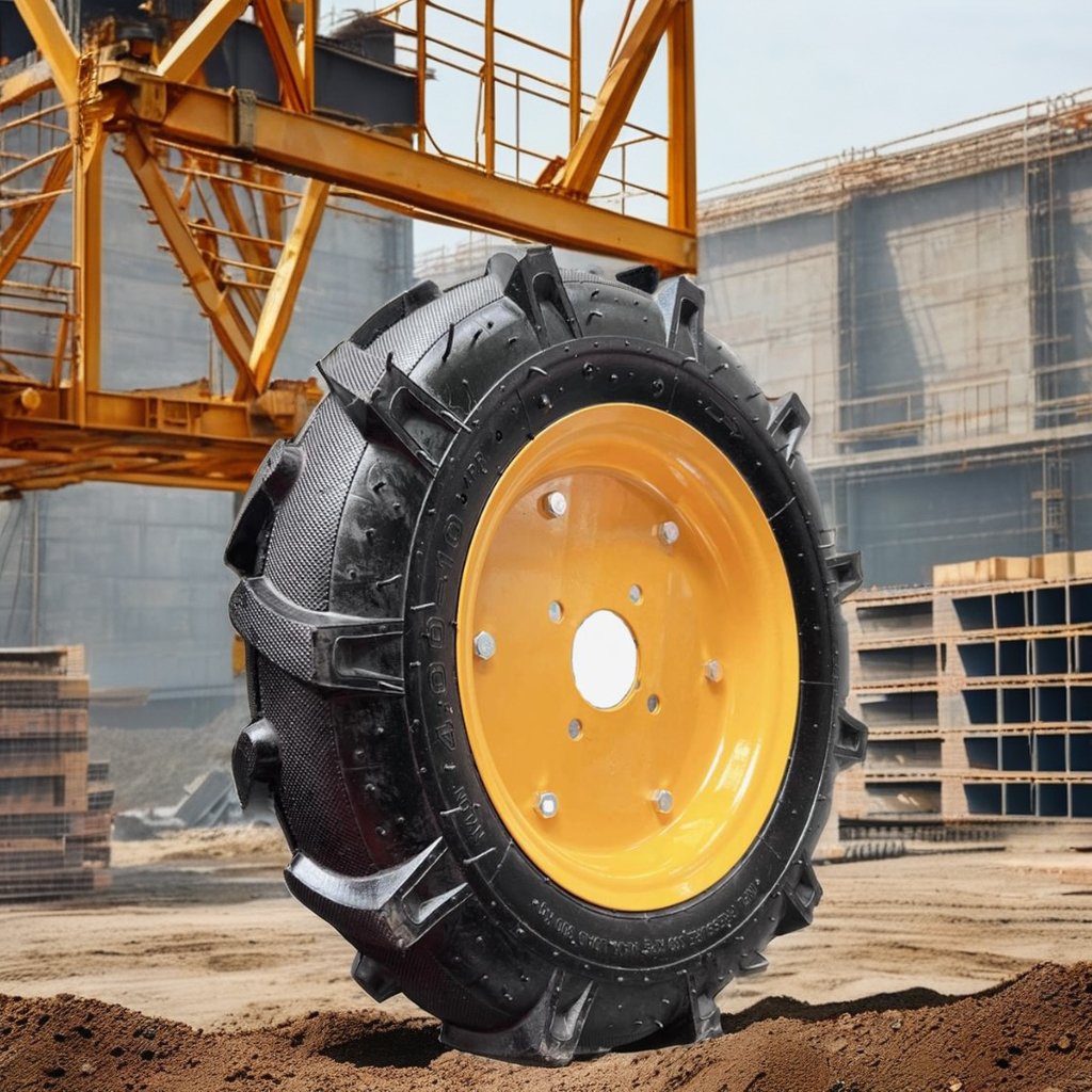 New 4.00-10 Agricultural Tractor Tire Rubber Wheel With Inner Tubing and Rim for Tractor Use