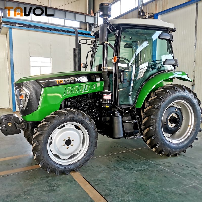 Four Wheel Drive 90HP 100HP Farm Wheel Tractor with Cabin for Agriculture