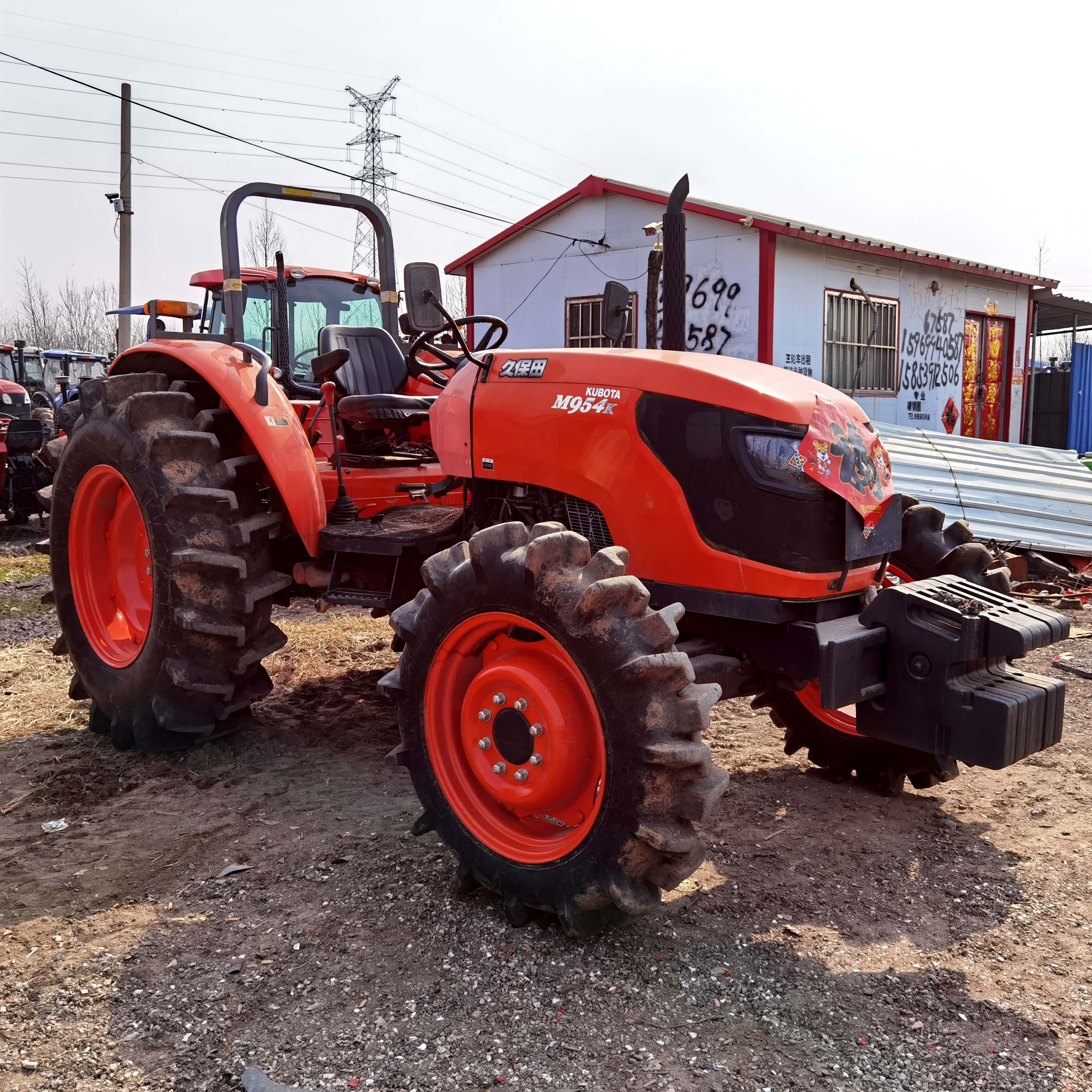 M954K 95HP Kubota Tractor Made in Japan with Rotary Tiller Hot Sale High Productivity