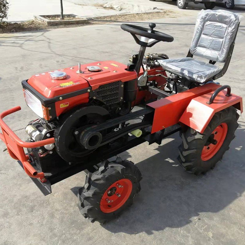 Hot Sale 12hp 15hp Four Wheel Mini Tiller Cultivator Mini Tractor Compact Size for Farm and Garden with Good Price