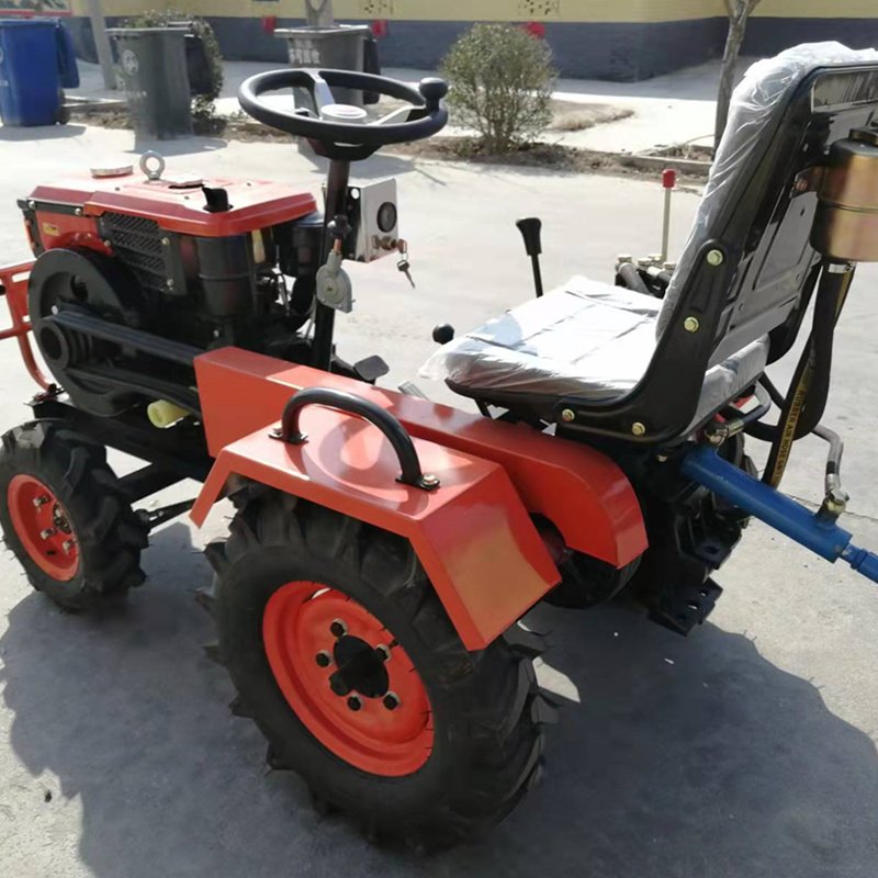 Hot Sale 12hp 15hp Four Wheel Mini Tiller Cultivator Mini Tractor Compact Size for Farm and Garden with Good Price
