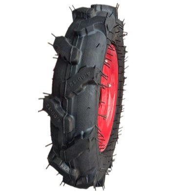 High Quality 4.00-12 Cultivator Wheels 400-10 Mini Tractor Tire with Metal Rim