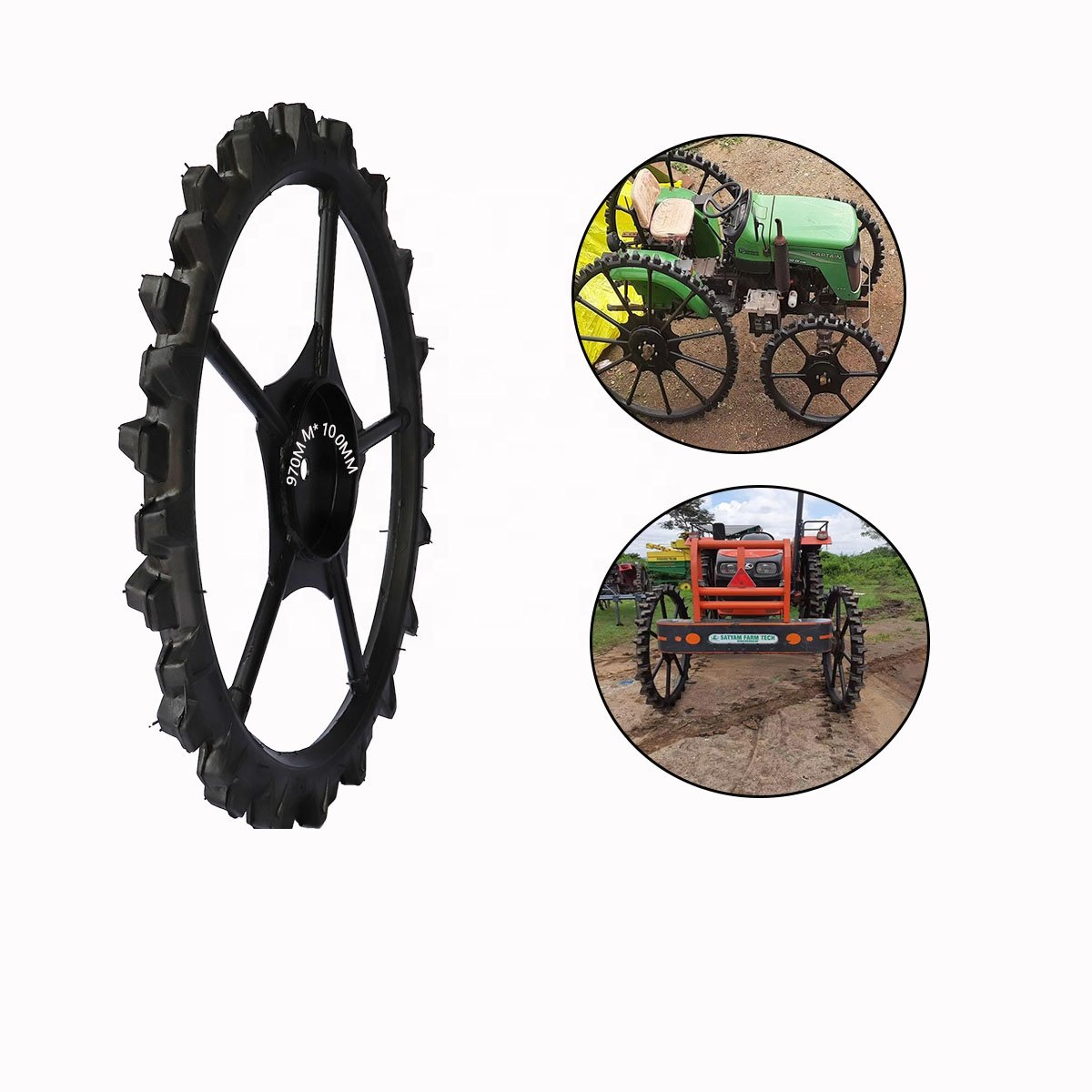 YFactory Supply Agricultural Solid Rubber Wheels Tractor 970x100mm Kubota Sprayer Tractor Tires