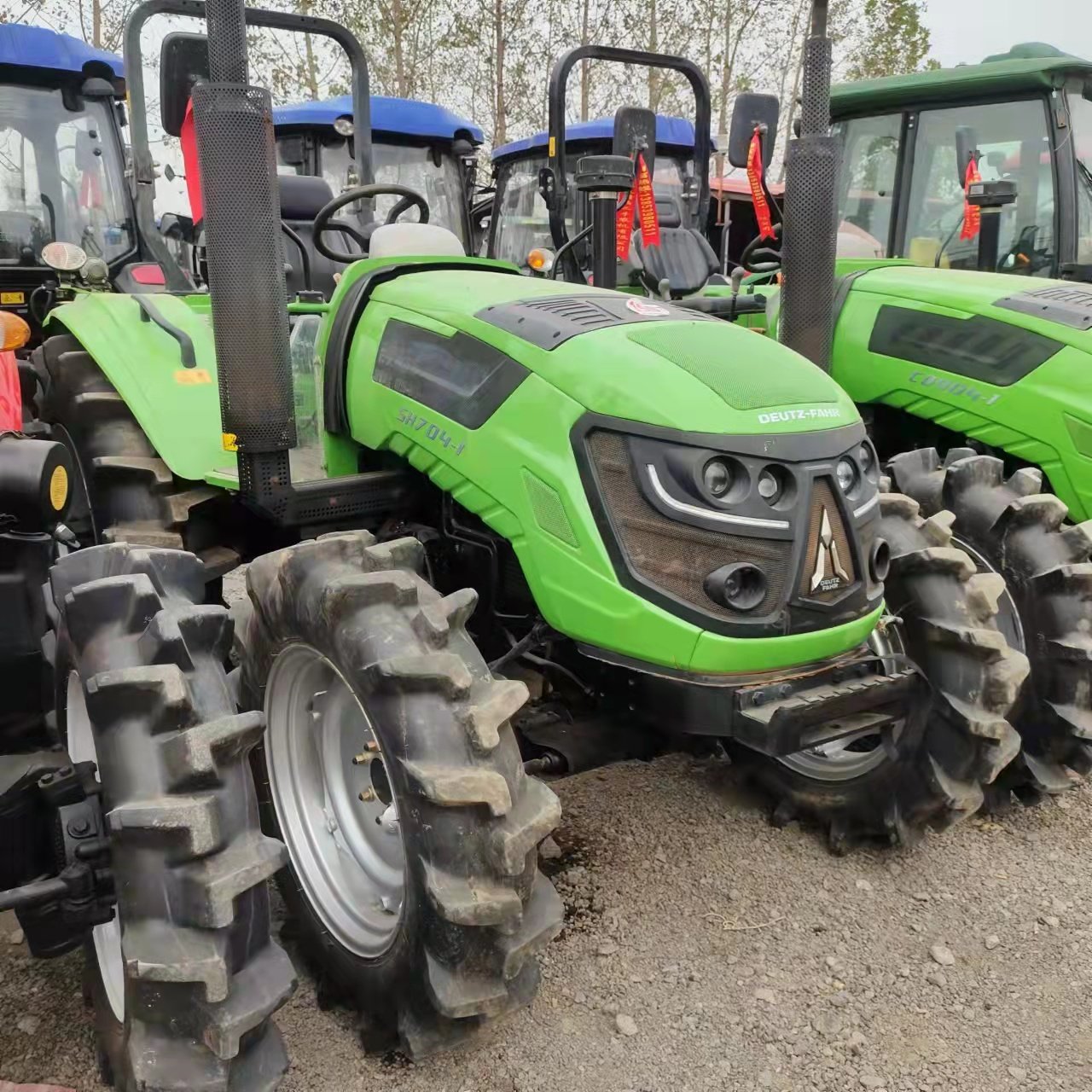 Used/second Hand/new Tractor for Agriculture Deuzt Fahr 80hp 4wd with Disc Plough