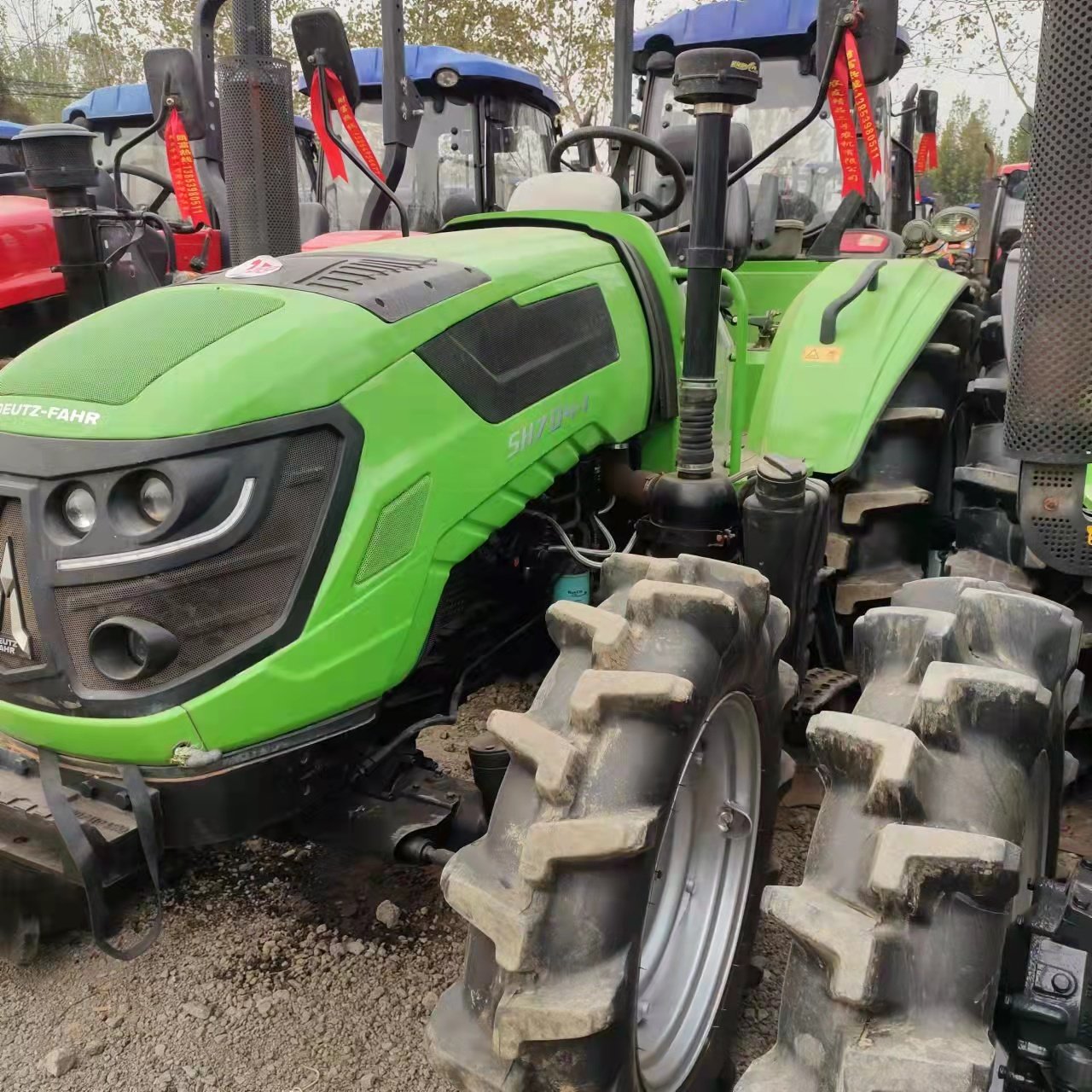 Used/second Hand/new Tractor for Agriculture Deuzt Fahr 80hp 4wd with Disc Plough