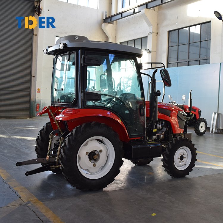 TDER Agricultural Machine Equipment 4 Cylinder Engine 50hp 60hp 70hp 80hp Tractor With Cabin