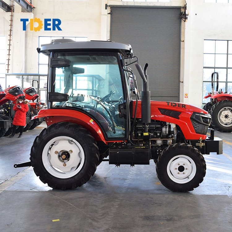 TDER Agricultural Machine Equipment 4 Cylinder Engine 50hp 60hp 70hp 80hp Tractor With Cabin