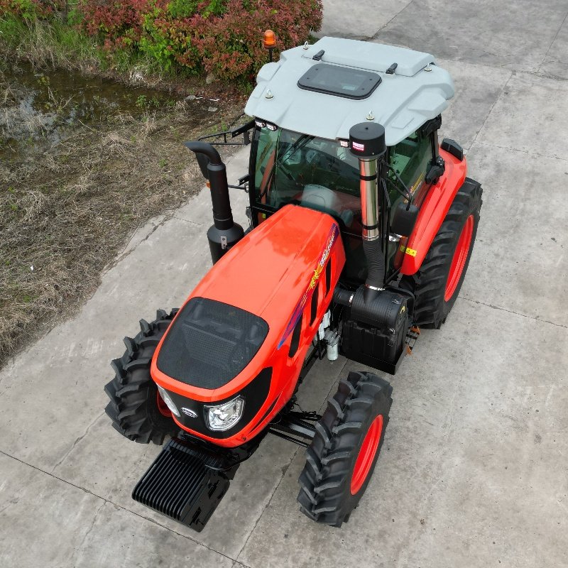 180HP Mini/large Farm Tractor 4WD Agricultural Tractors Multifunctional Red Price Kubota Engine