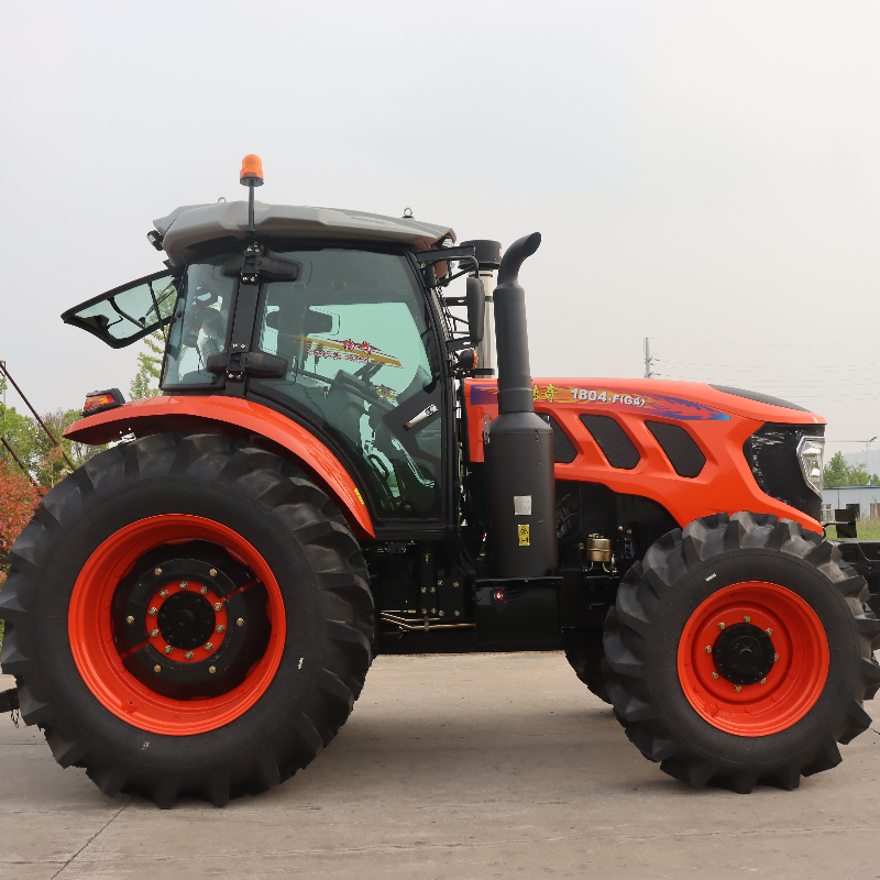 180HP Mini/large Farm Tractor 4WD Agricultural Tractors Multifunctional Red Price Kubota Engine