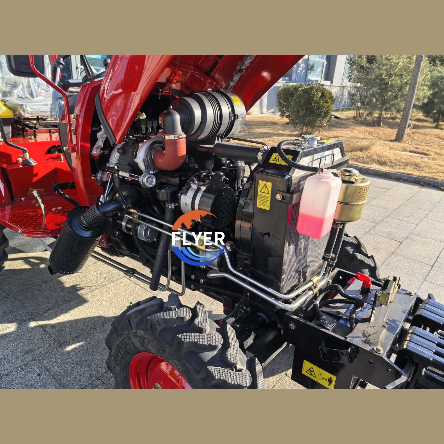 New 60HP Mini Tractor 4x4 Drive Diesel Engine Agricultural Orchard Machine Garden Wheel Tractor for Sale