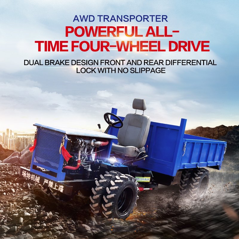 New Factory YUNNEI Engine Diesel 4wd X Lift Hydraulic 4T Capacity Hilly Vehicle Farm Tractor PTO Palm Machine Malaysia