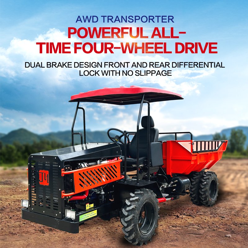 New Factory YUNNEI Engine Diesel 4wd X Lift Hydraulic 4T Capacity Hilly Vehicle Farm Tractor PTO Palm Machine Malaysia