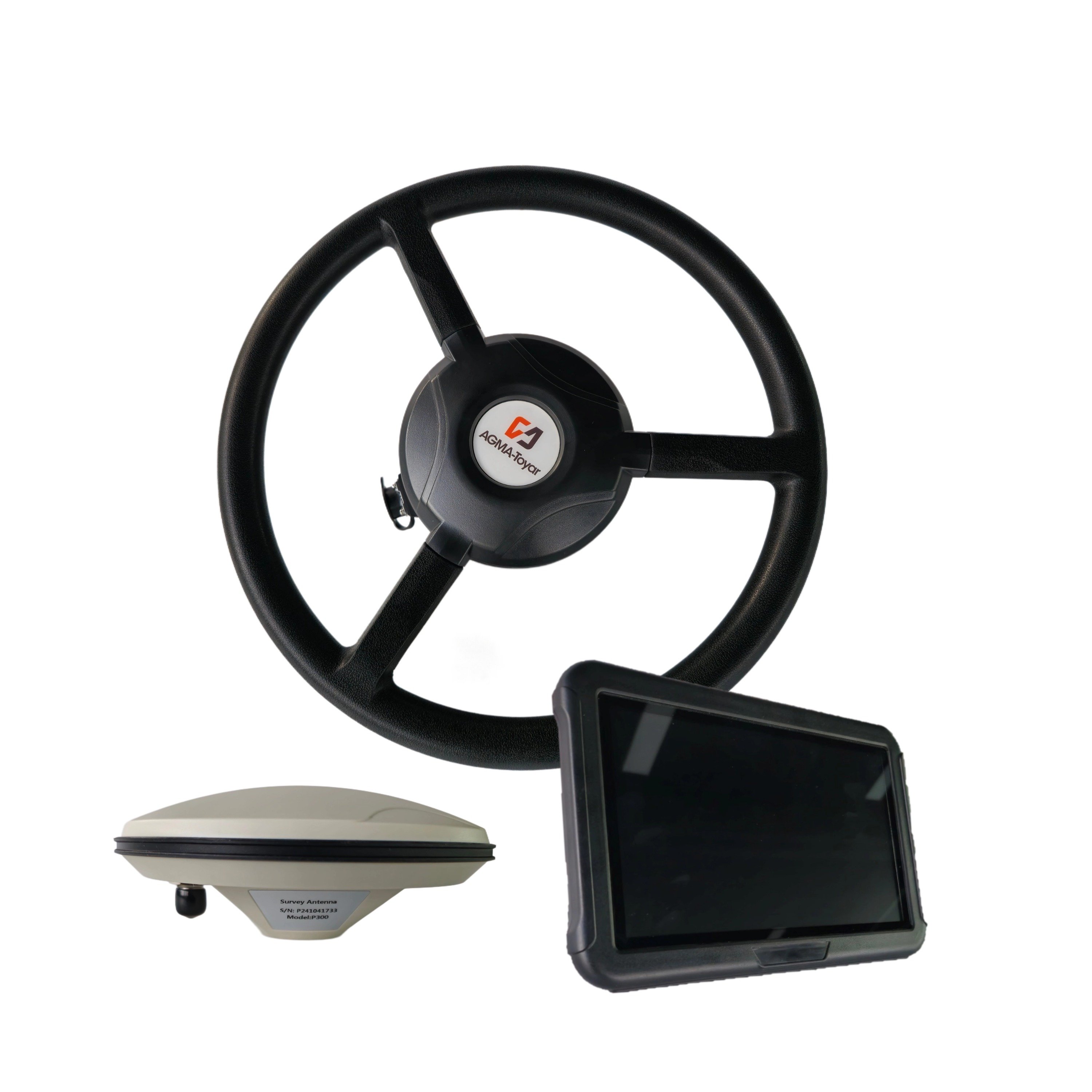 New GNSS Navigation Auto-Steering System Agricultural Vehicles Electric Steering Wheel Satellite Antenna Farm Construction